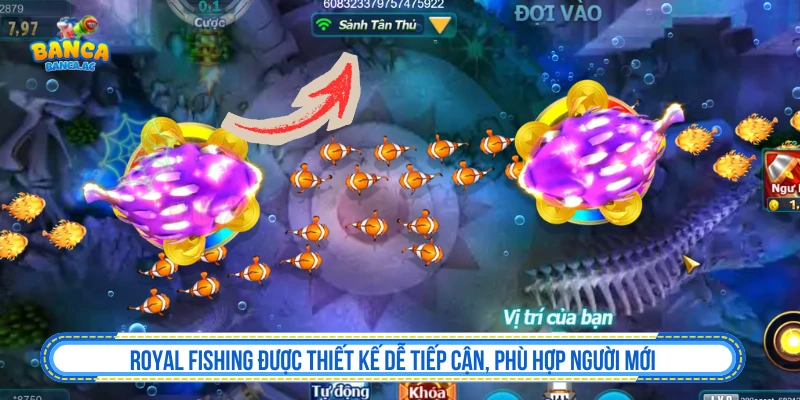 Royal Fishing được thiết kế dễ tiếp cận, phù hợp người mới